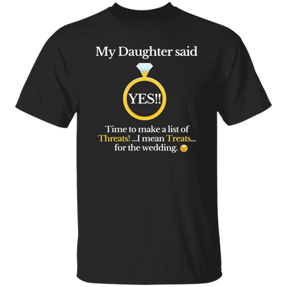 yes daughter dad black T-Shirt