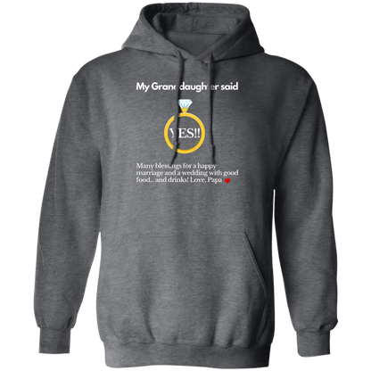 yes granddaughter papa black Hoodie