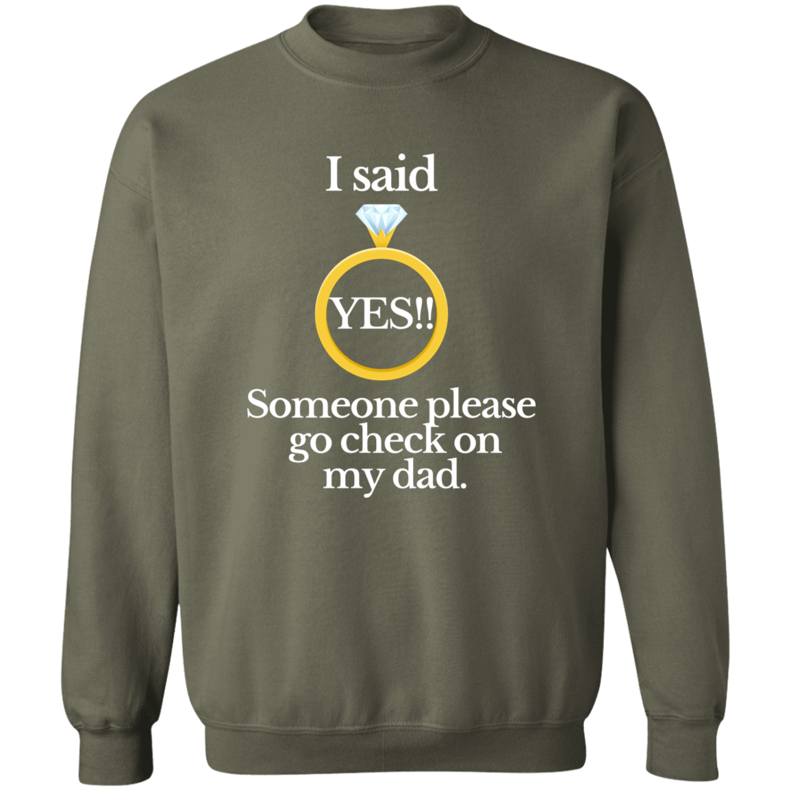 Yes check on dad black G180 Crewneck Pullover Sweatshirt