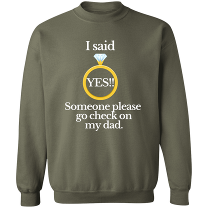 Yes check on dad black G180 Crewneck Pullover Sweatshirt