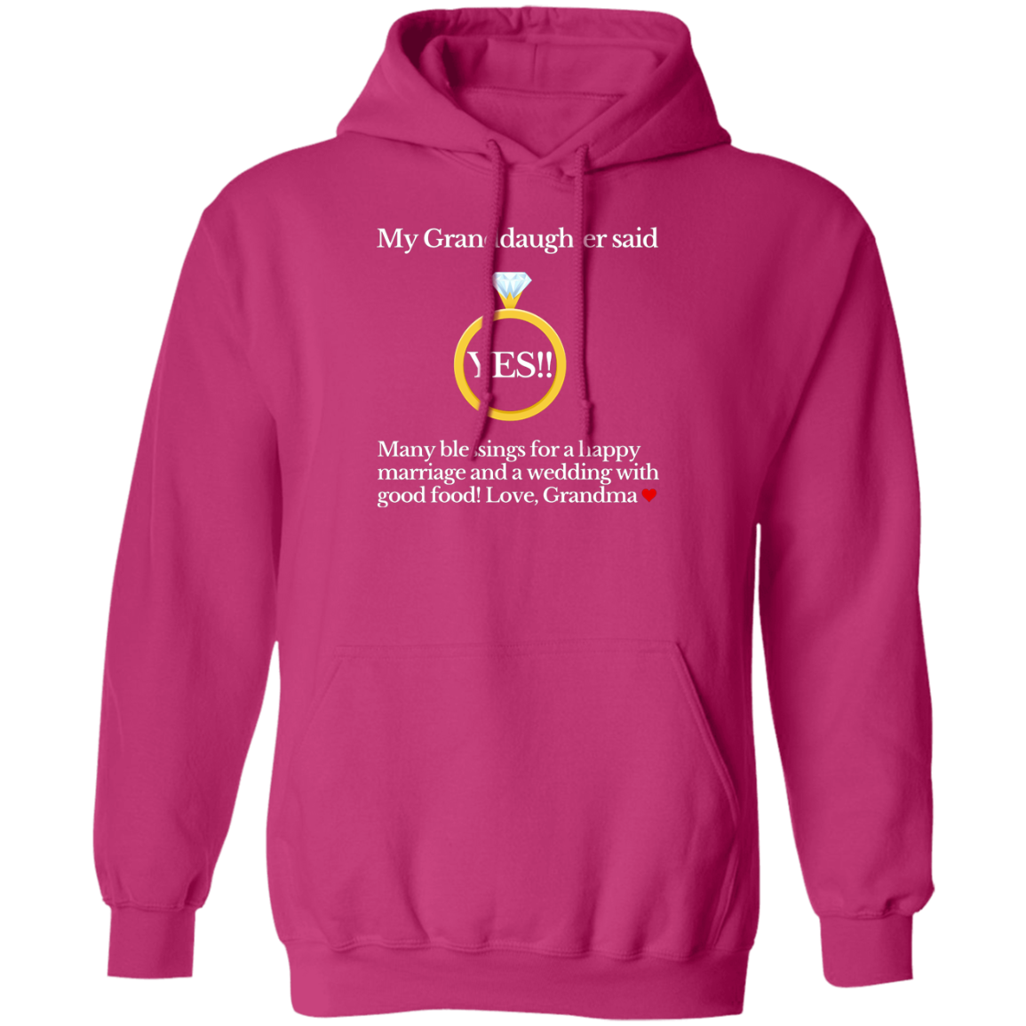 yes granddaughter grandma black Hoodie
