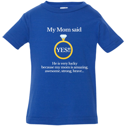 yes mom children black 3322 Infant Jersey T-Shirt