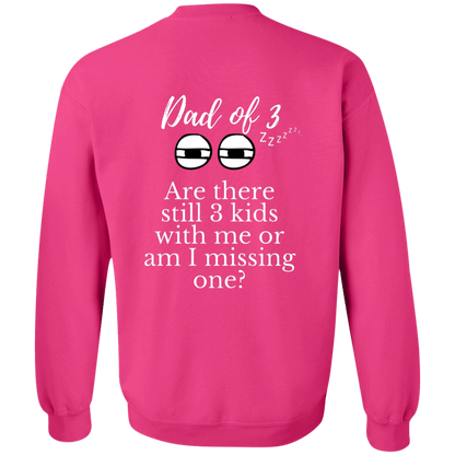 dad of 3 G180 Crewneck Pullover Sweatshirt