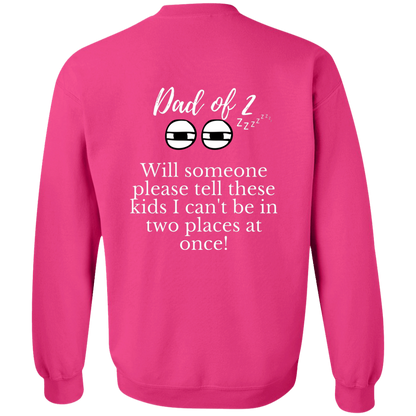 new dad of 2 G180 Crewneck Pullover Sweatshirt