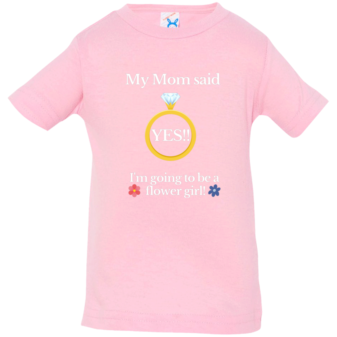 yes mom flower girl black 3322 Infant Jersey T-Shirt