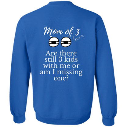 mom of 3 G180 Crewneck Pullover Sweatshirt