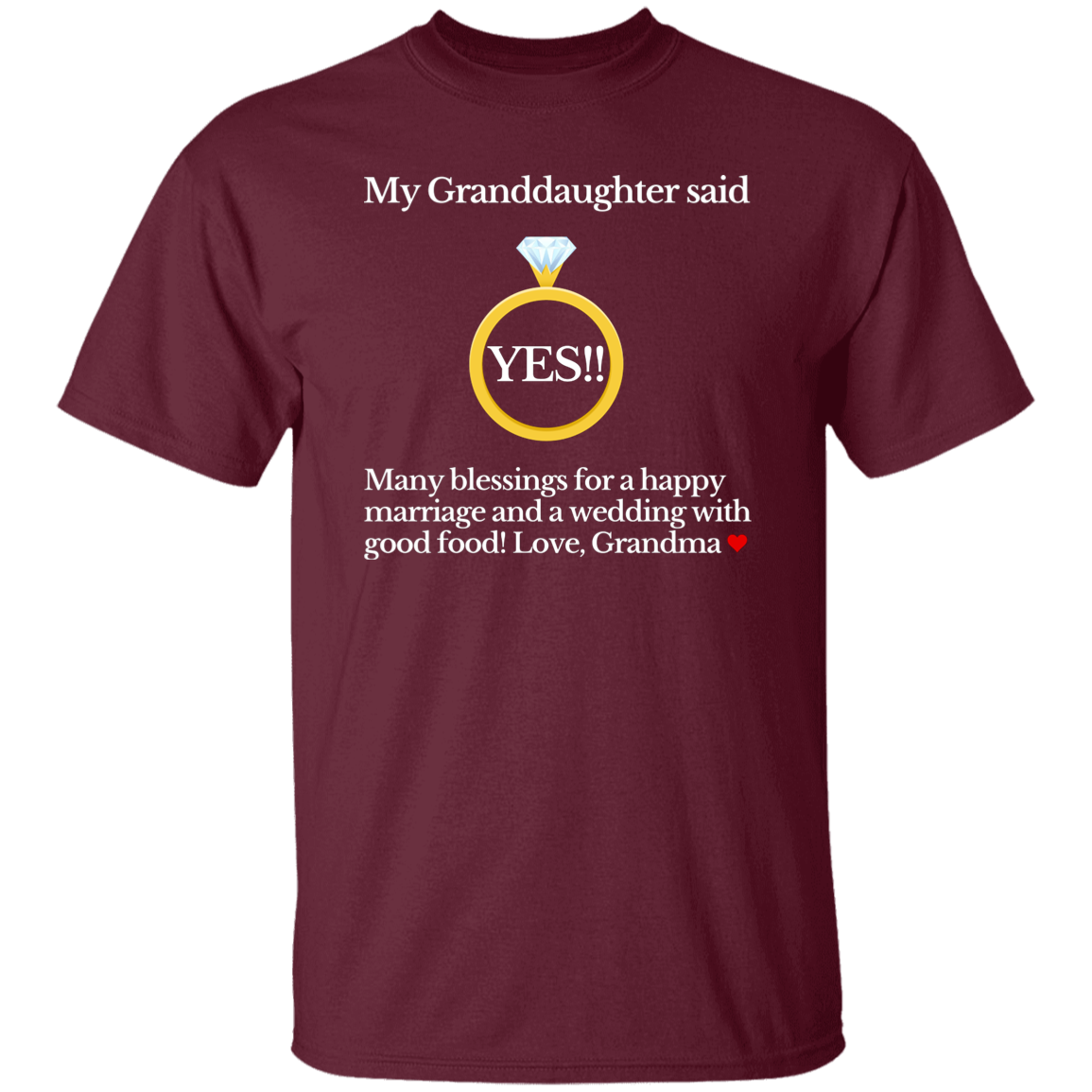 yes granddaughter grandma black T-Shirt