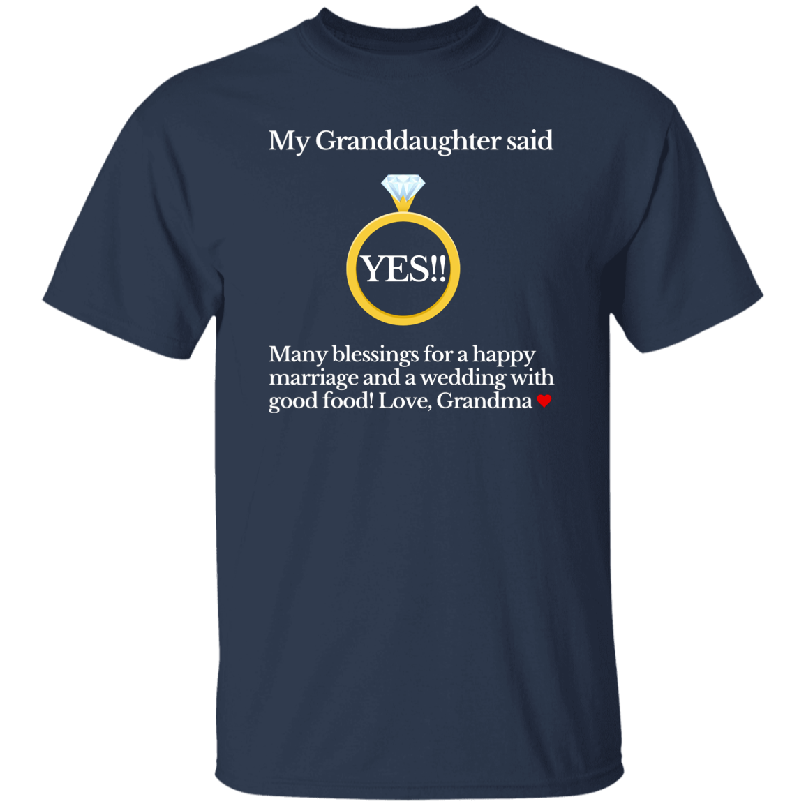 yes granddaughter grandma black T-Shirt