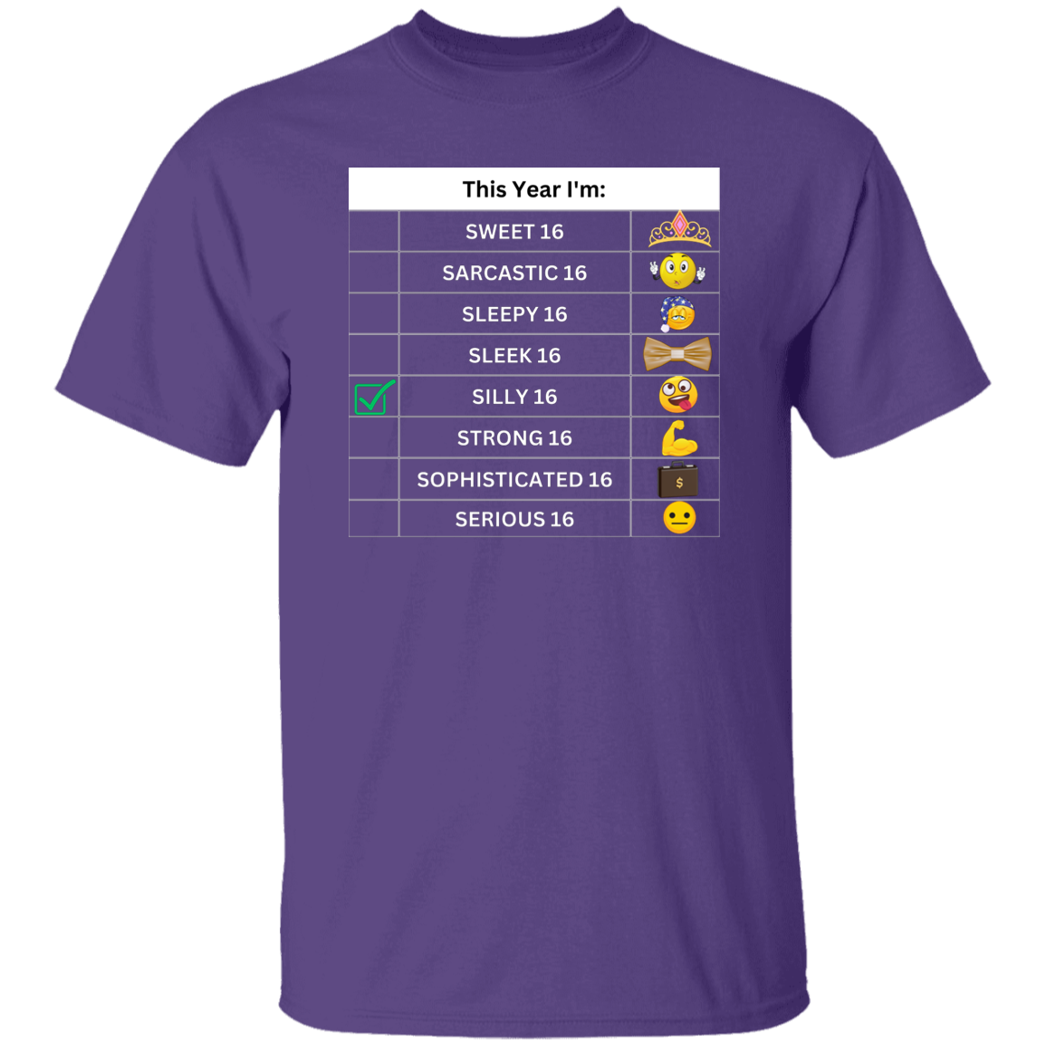 Sixteen Chart Silly T-Shirt