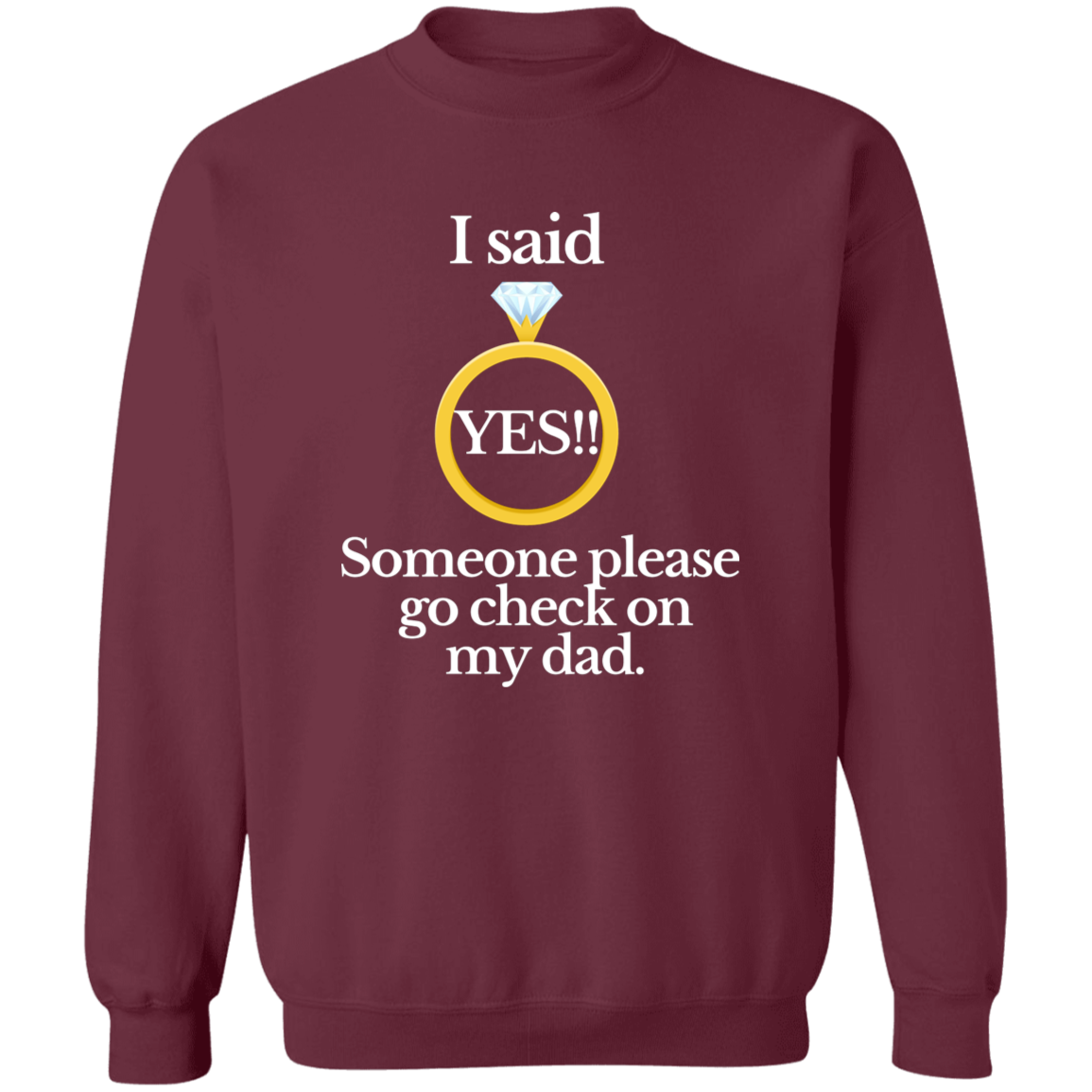 Yes check on dad black G180 Crewneck Pullover Sweatshirt