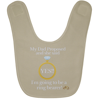 yes dad ring bearer black Baby Bib
