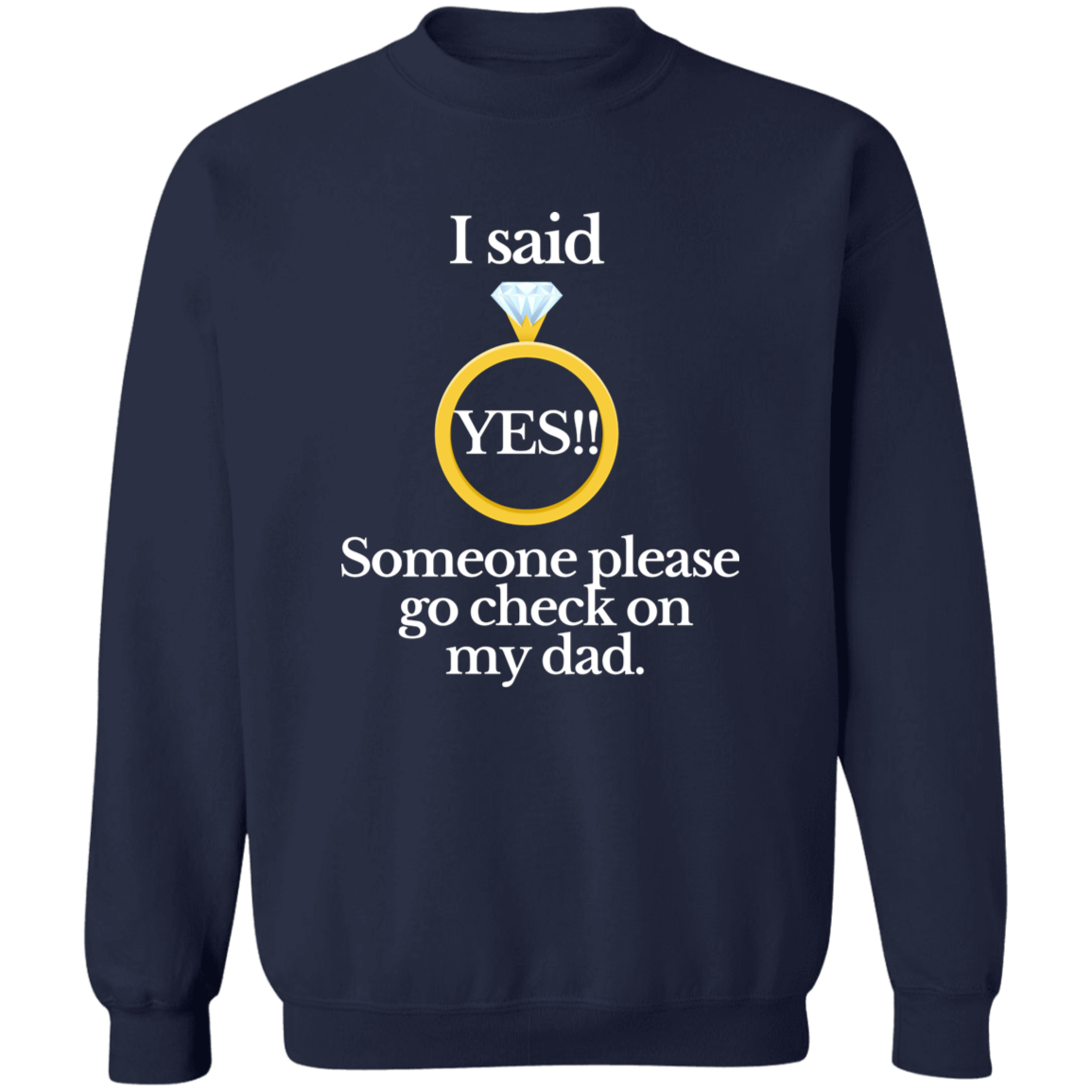 Yes check on dad black G180 Crewneck Pullover Sweatshirt