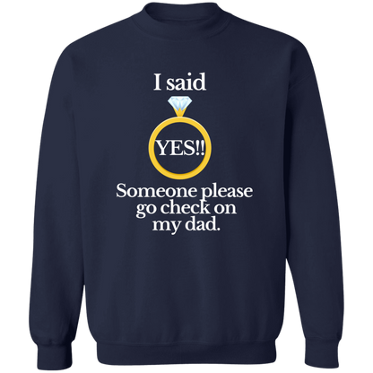 Yes check on dad black G180 Crewneck Pullover Sweatshirt