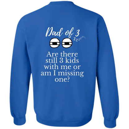 dad of 3 G180 Crewneck Pullover Sweatshirt