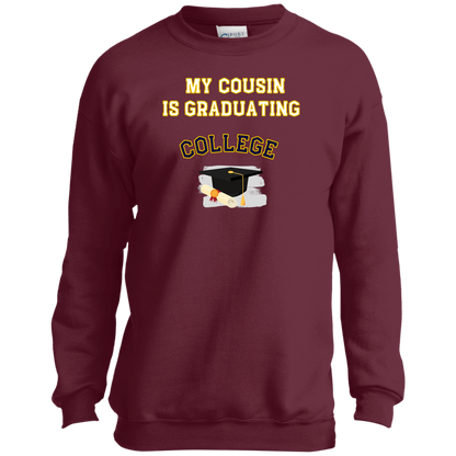 cousin graduating college Youth Crewneck Sweatshirt