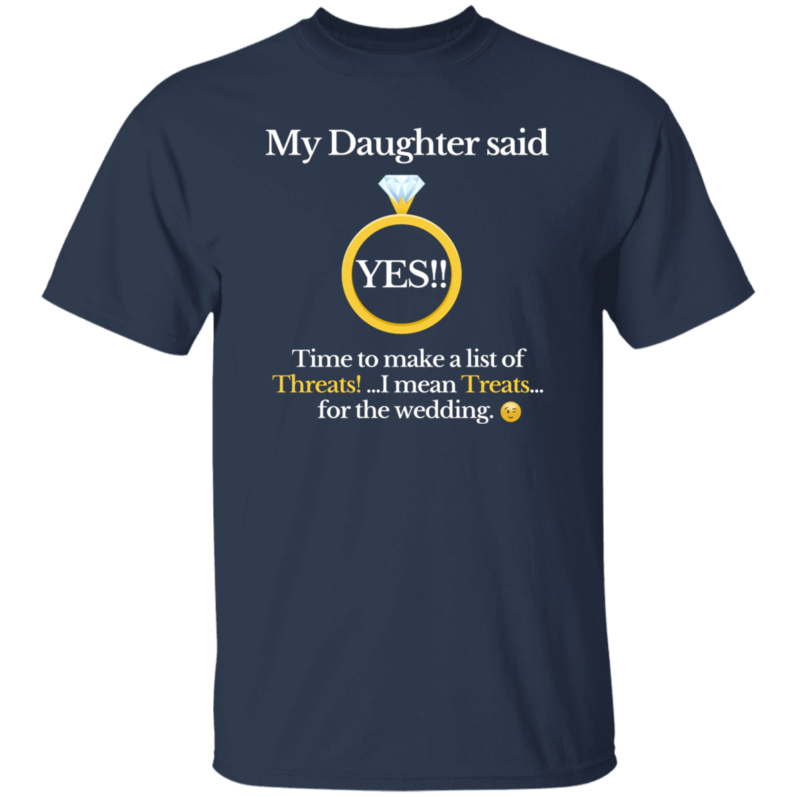 yes daughter dad black T-Shirt
