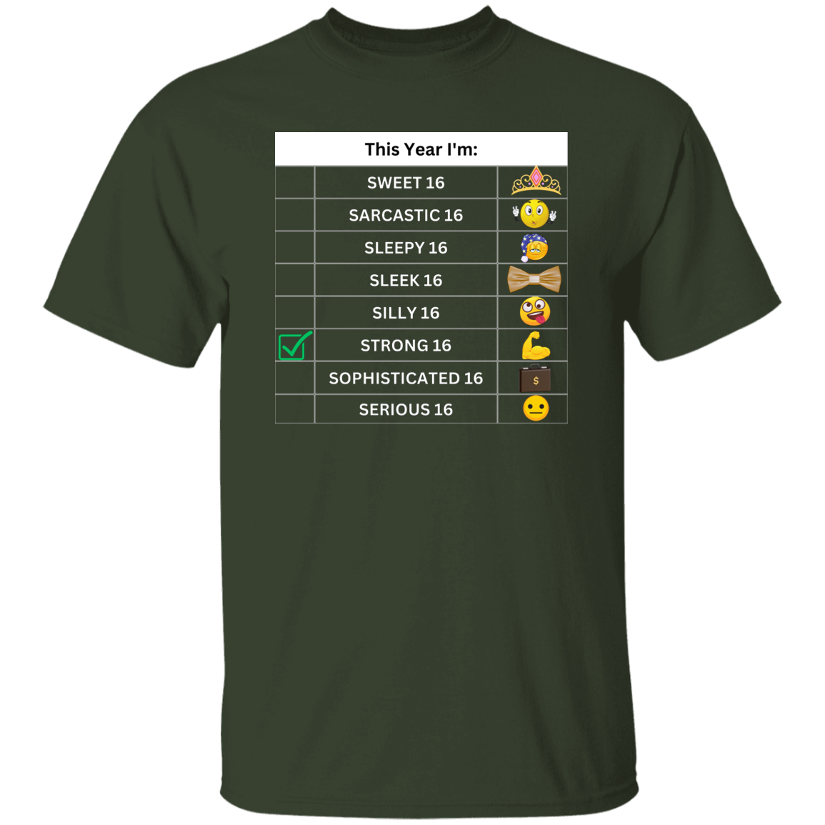 Sixteen Chart Strong T-Shirt