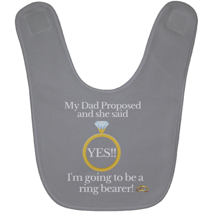 yes dad ring bearer black Baby Bib