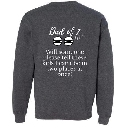 new dad of 2 G180 Crewneck Pullover Sweatshirt