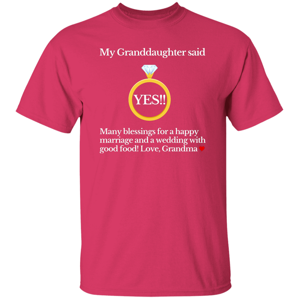 yes granddaughter grandma black T-Shirt