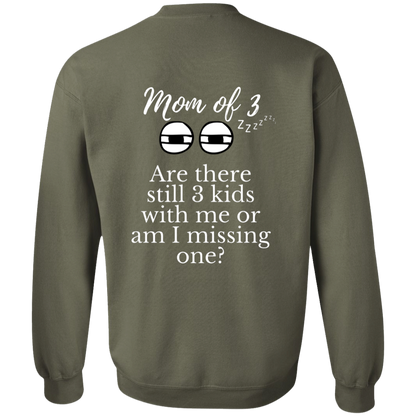 mom of 3 G180 Crewneck Pullover Sweatshirt