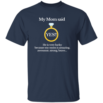 YES! mom children black Youth 100% Cotton T-Shirt