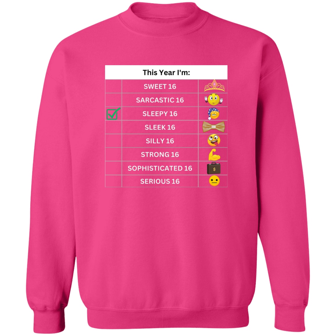 Sixteen Chart Sleepy Pullover Sweatshirt