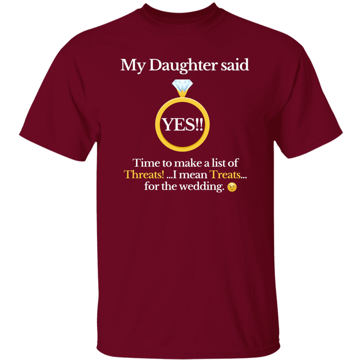 yes daughter dad black T-Shirt