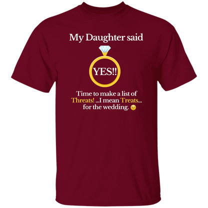 yes daughter dad black T-Shirt