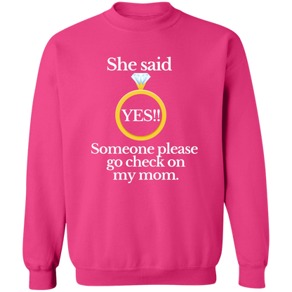 yes check on mom black G180 Crewneck Pullover Sweatshirt