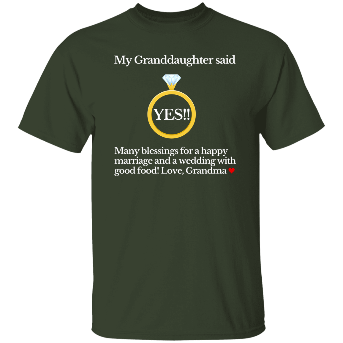 yes granddaughter grandma black T-Shirt