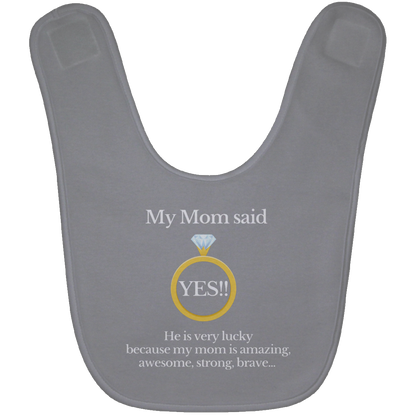 yes mom children black Baby Bib