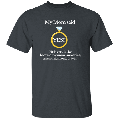 YES! mom children black Youth 100% Cotton T-Shirt