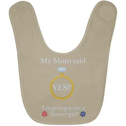 yes mom flower girl black Baby Bib