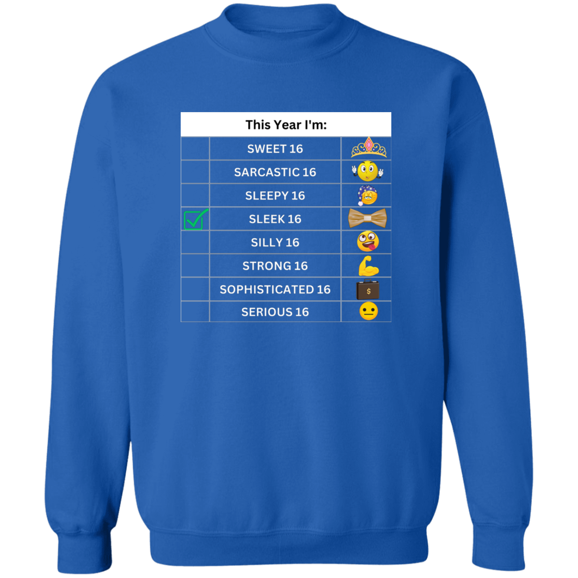 Sixteen Chart Sleek Pullover Sweatshirt