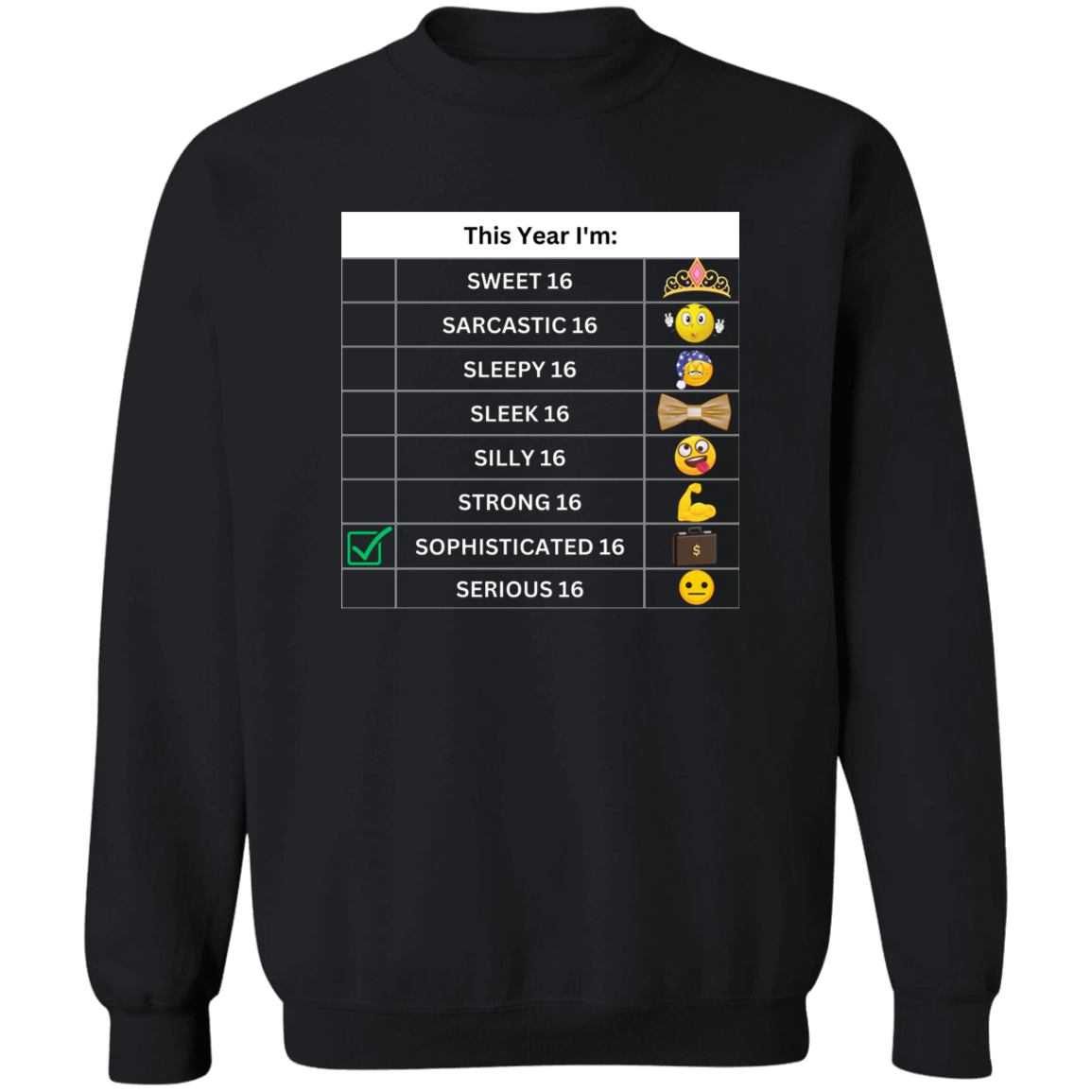 Sixteen Chart Sophisticated Pullover Sweatshirt