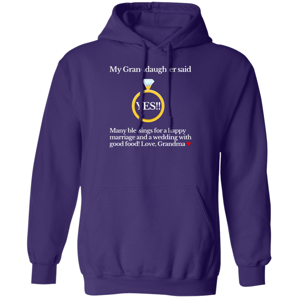 yes granddaughter grandma black Hoodie