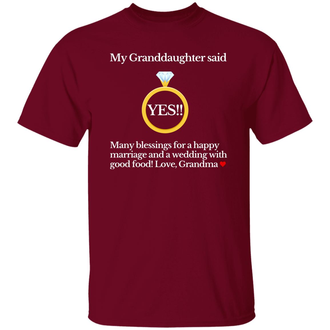 yes granddaughter grandma black T-Shirt