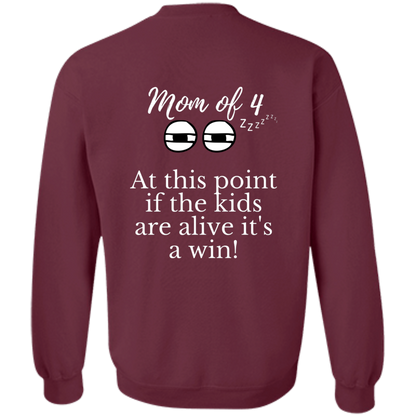 mom of 4 G180 Crewneck Pullover Sweatshirt