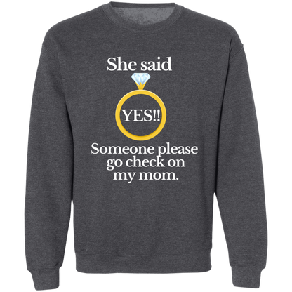 yes check on mom black G180 Crewneck Pullover Sweatshirt