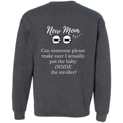 new mom baby in stroller G180 Crewneck Pullover Sweatshirt