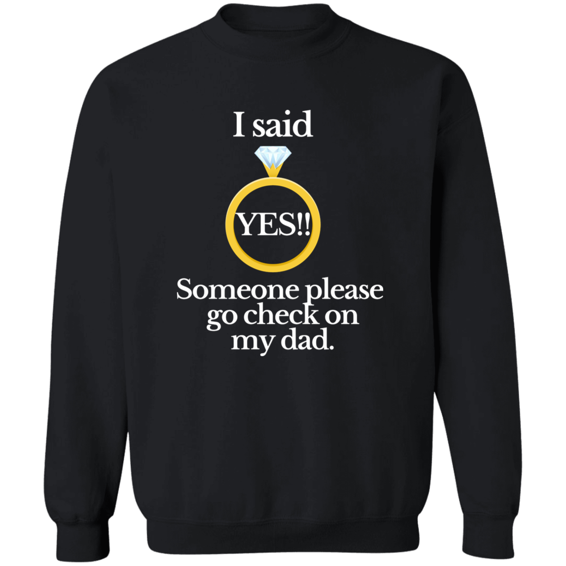 Yes check on dad black G180 Crewneck Pullover Sweatshirt