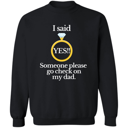 Yes check on dad black G180 Crewneck Pullover Sweatshirt