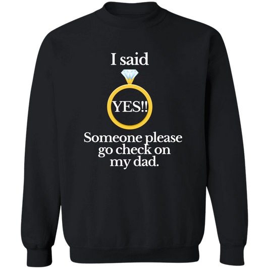 Yes check on dad black G180 Crewneck Pullover Sweatshirt