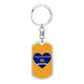Graphic Dog Tag Keychain Graduation Gift - Heart Design