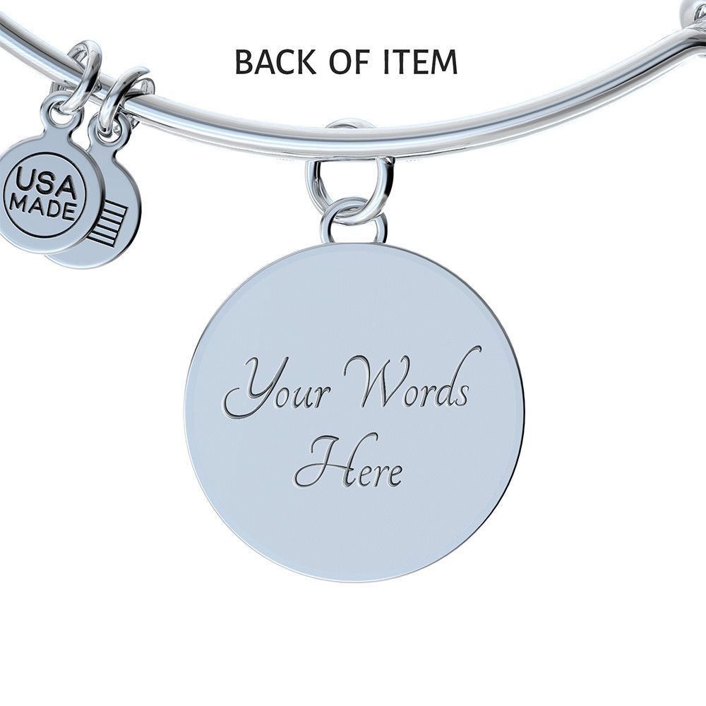 Circle Pendant Luxury Bangle Graduation Gift
