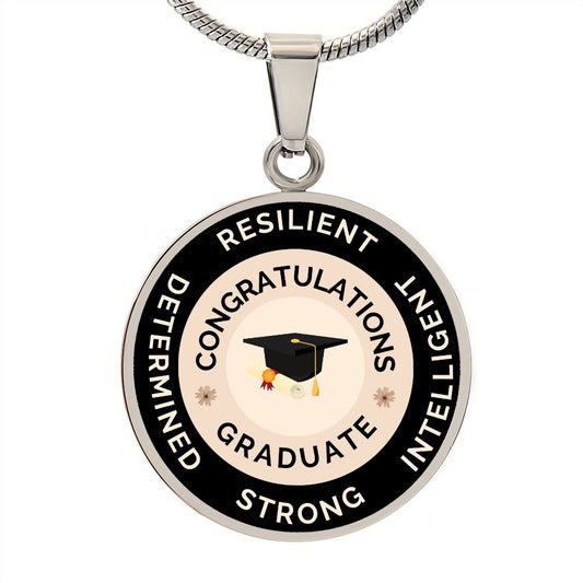 Circle Pendant luxury Necklace graduation gift
