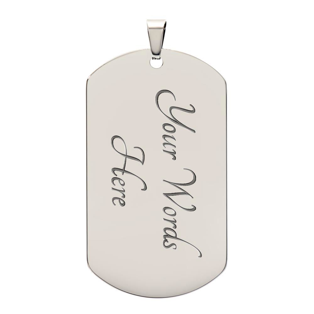 Luxury Military Chain Dog Tag Graduation Gift - Gray