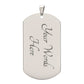Luxury Military Chain Dog Tag Graduation Gift - Heart