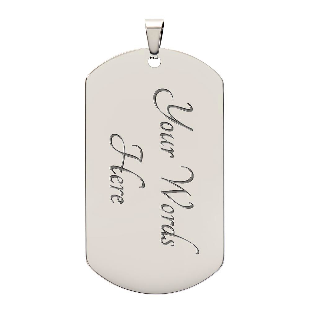 Luxury Military Chain Dog Tag Graduation Gift - Heart